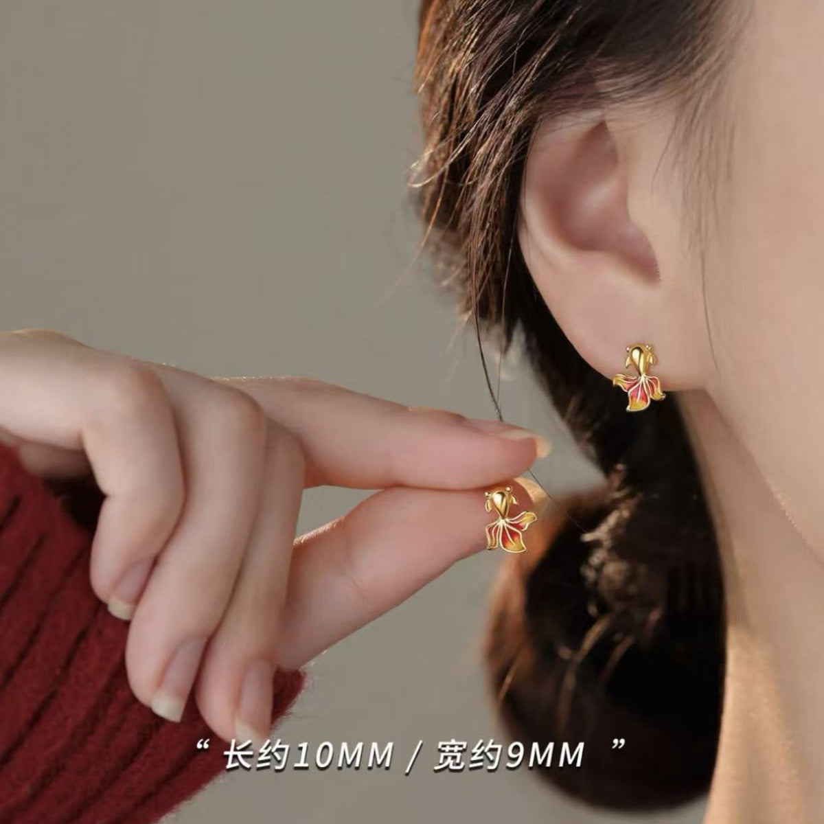 925 sterling silver needle koi earrings high-end sense earrings 2026 horse Chinese New Year women's earrings natal year