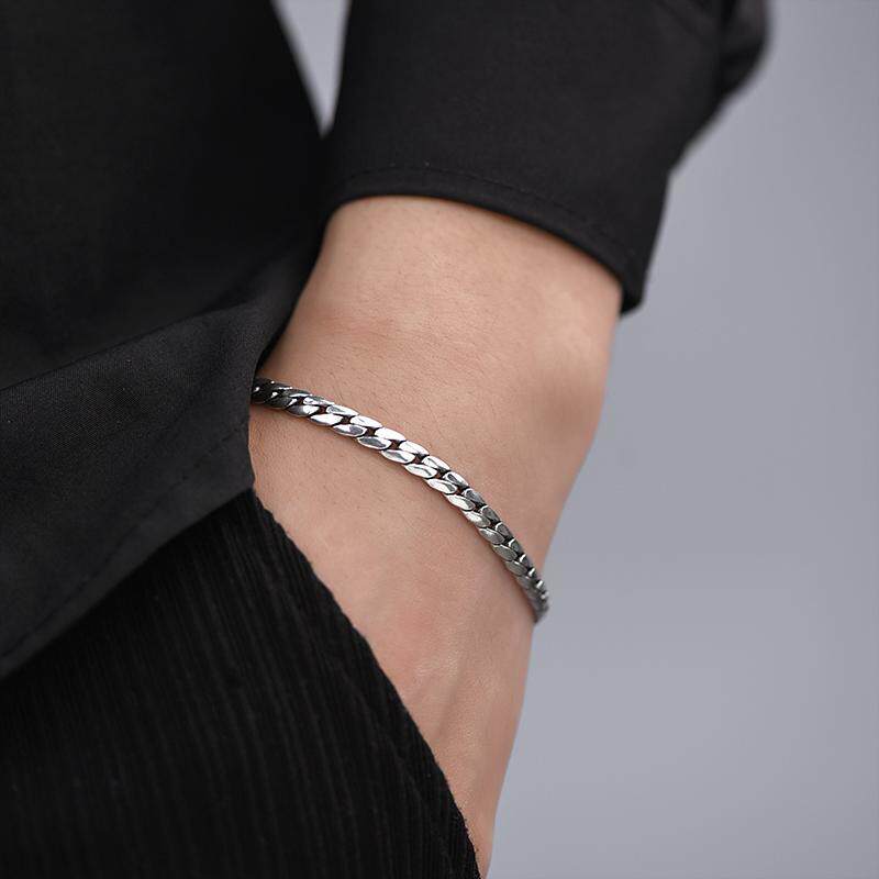 925 Silver Cuban Link Bracelet for Men – Bold Retro Luxury Style