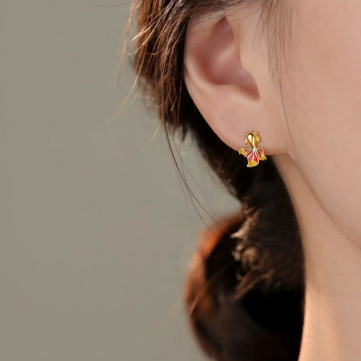925 sterling silver needle koi earrings high-end sense earrings 2026 horse Chinese New Year women's earrings natal year