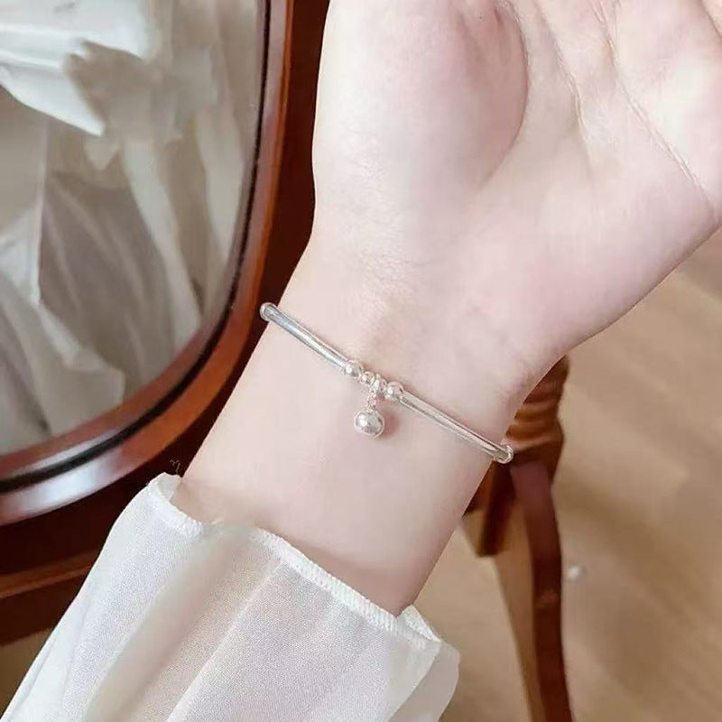 S925 silver simple temperament fresh and sweet niche design ins bracelet
