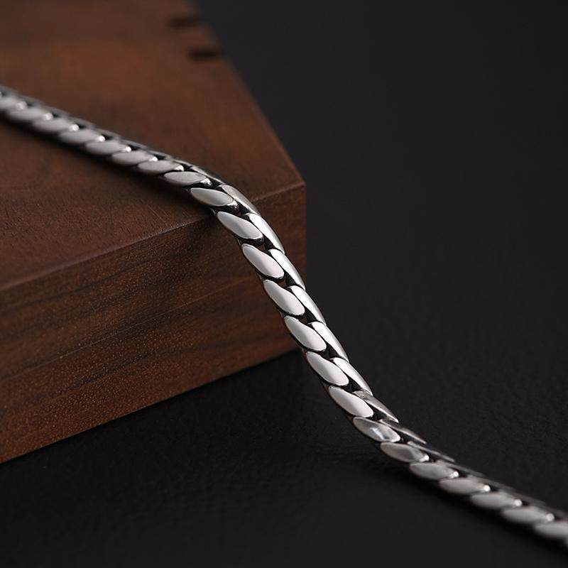 925 Silver Cuban Link Bracelet for Men – Bold Retro Luxury Style