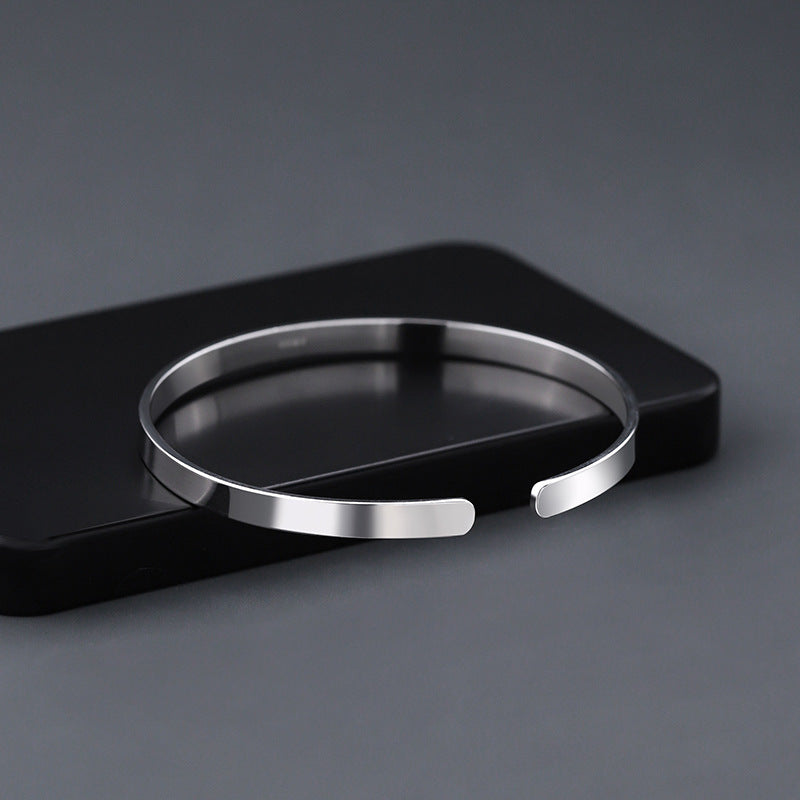 925 Silver-Plated Men's Bracelet – Classic Shine and Modern Simplicity
