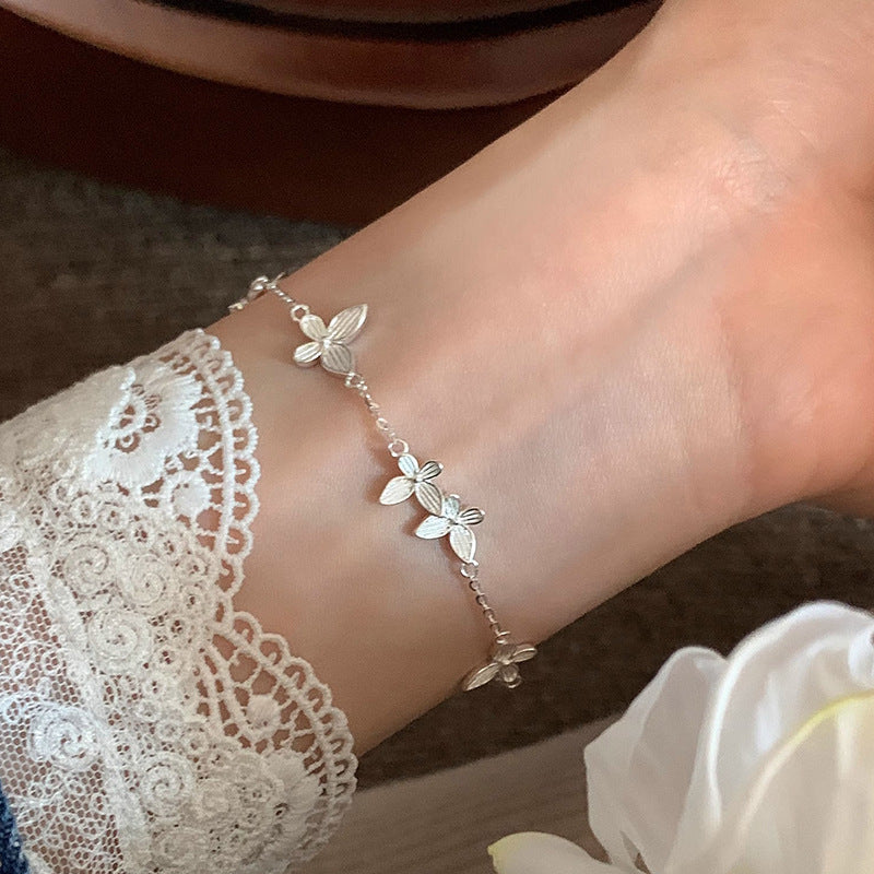Japanese and Korean S925 sterling silver fairy-like gentle butterfly bracelet for women, niche light luxury temperament, high-end exquisite new jewelry