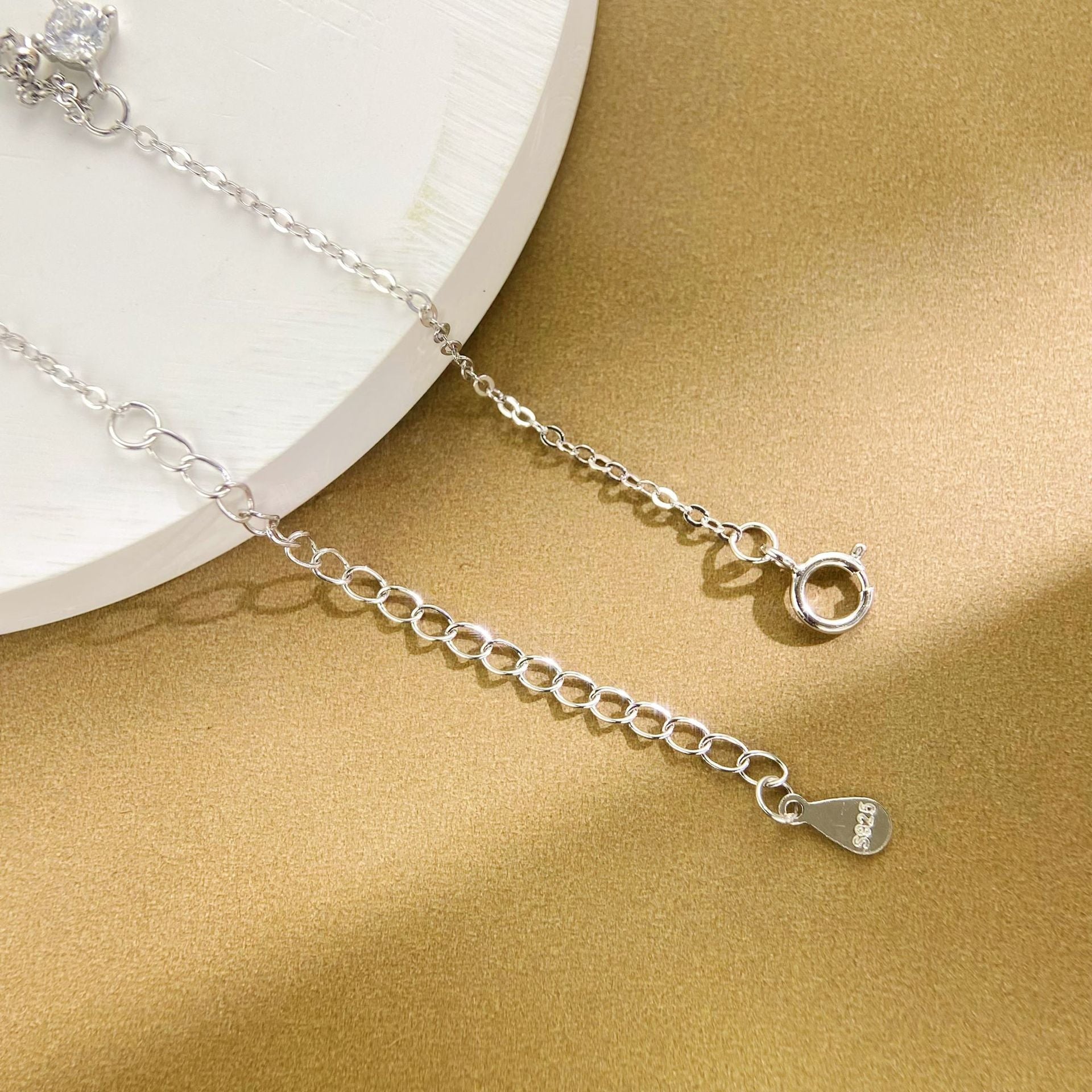 Cross-border bestseller S925 pure silver anklet for women, new double-layer circle, livestream source: light luxury quality foot accessories