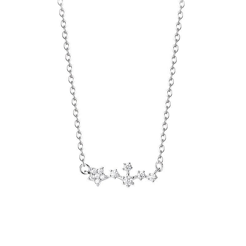 S925 Sterling Silver 14K Gold Wishing Star Necklace – Elegant Collarbone Chain