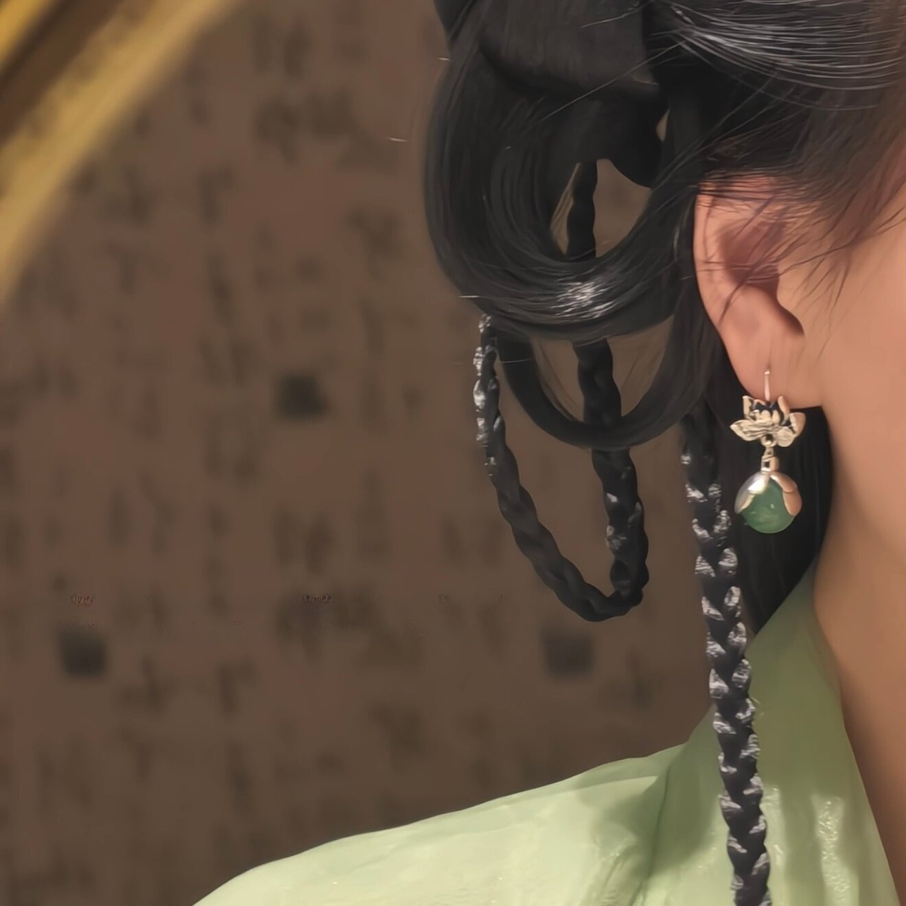 925 silver retro old national style good things lotus lotus beads lotus earrings earrings feminine temperament versatile sense of luxury