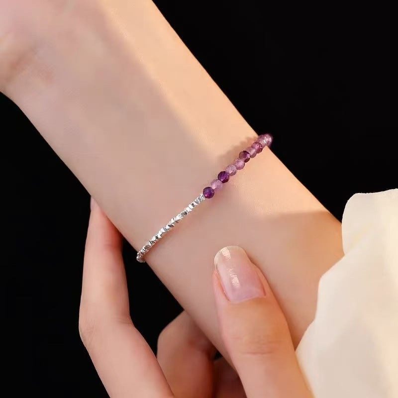 S925 silver simple temperament fresh and sweet niche design ins bracelet