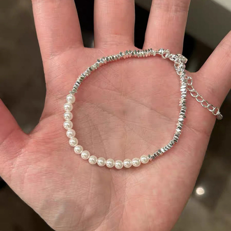 S925 silver simple temperament fresh and sweet niche design ins bracelet