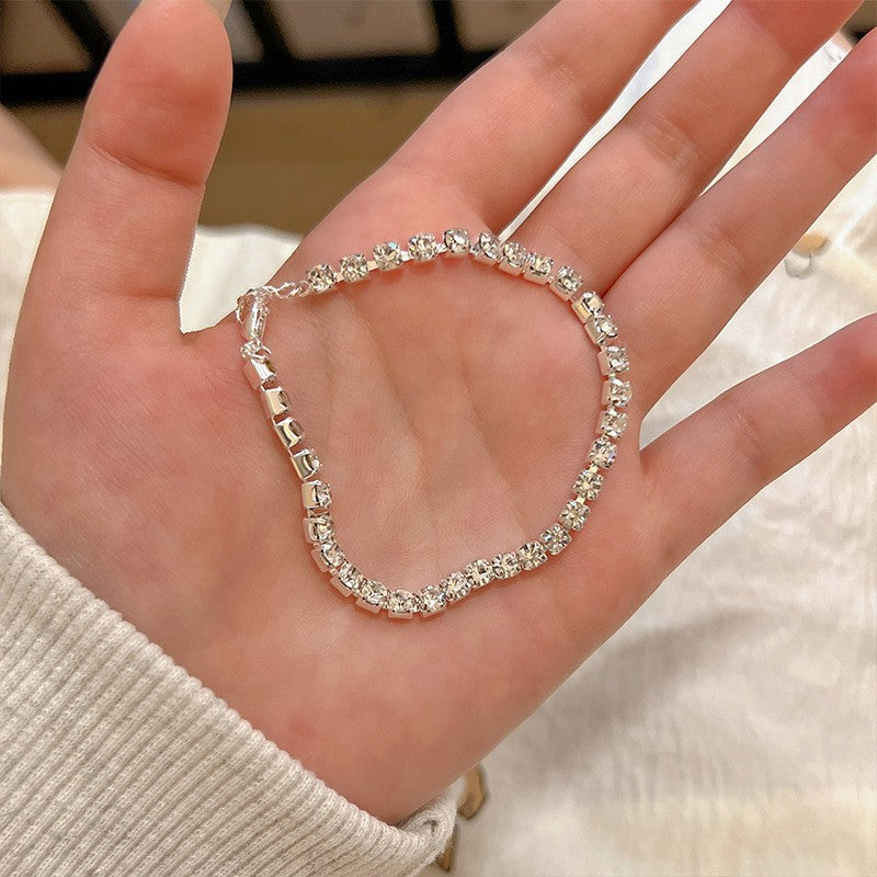 S925 silver simple temperament fresh and sweet niche design ins bracelet