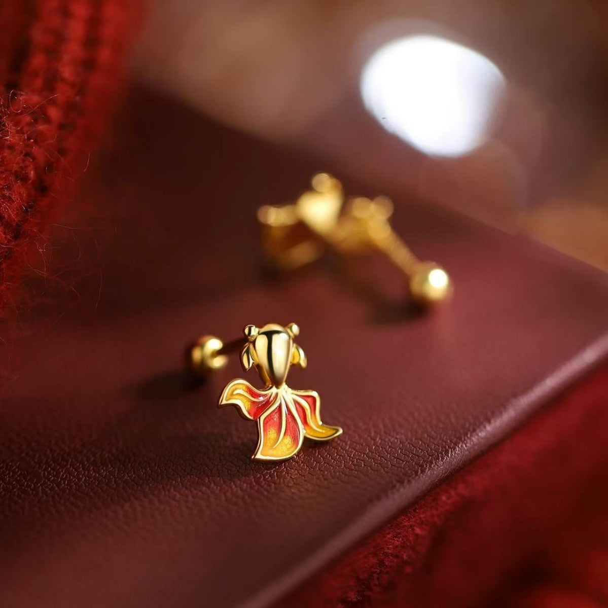 925 sterling silver needle koi earrings high-end sense earrings 2026 horse Chinese New Year women's earrings natal year