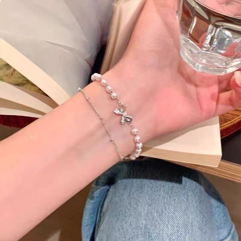 S925 silver simple temperament fresh and sweet niche design ins bracelet