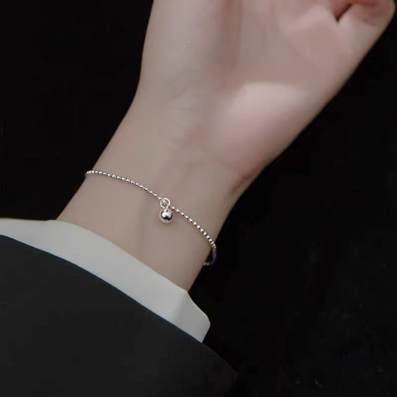 S925 silver simple temperament fresh and sweet niche design ins bracelet