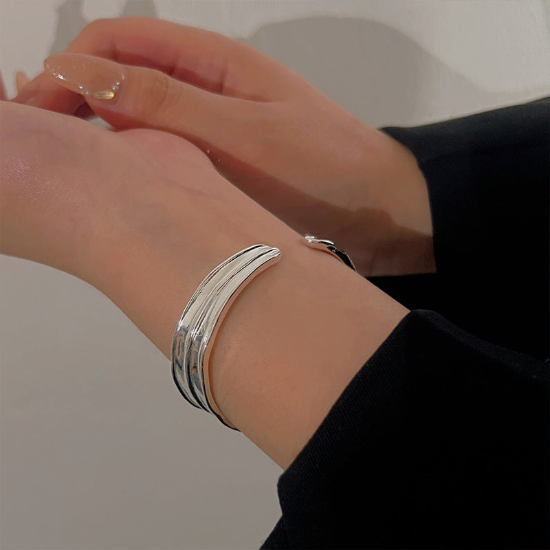 S925 silver simple temperament fresh and sweet niche design ins bracelet