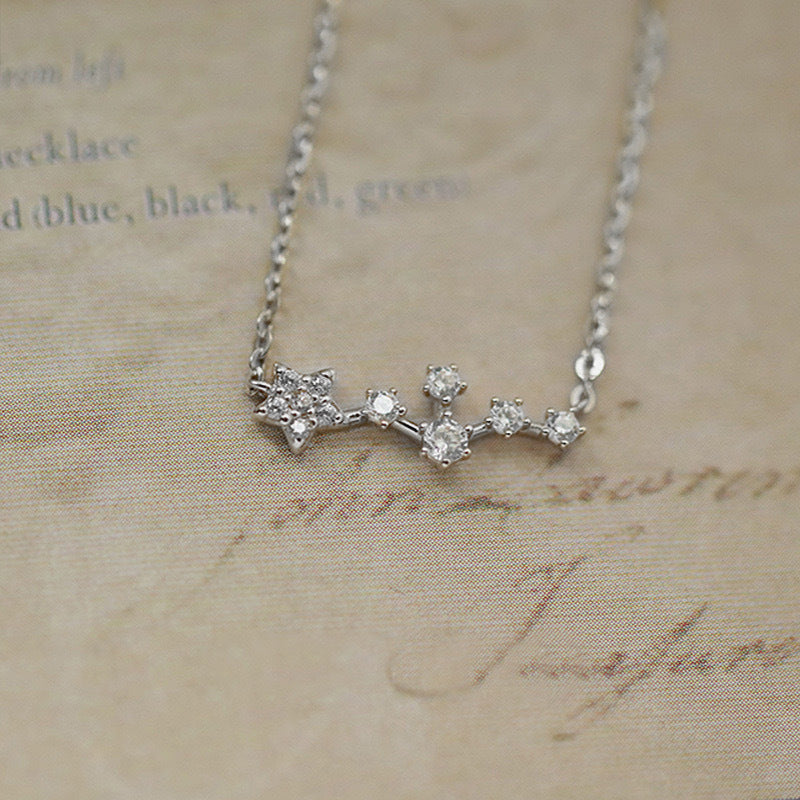 S925 Sterling Silver 14K Gold Wishing Star Necklace – Elegant Collarbone Chain