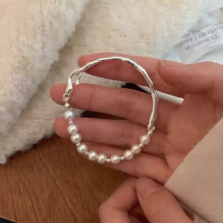 S925 silver simple temperament fresh and sweet niche design ins bracelet