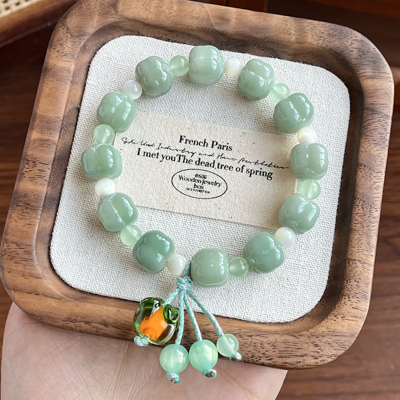 Popular live streaming products: Dunhuang small persimmon Bodhi single ring bracelet for men and women, collectible cultural antique bracelet, Bodhi root design wholesale
