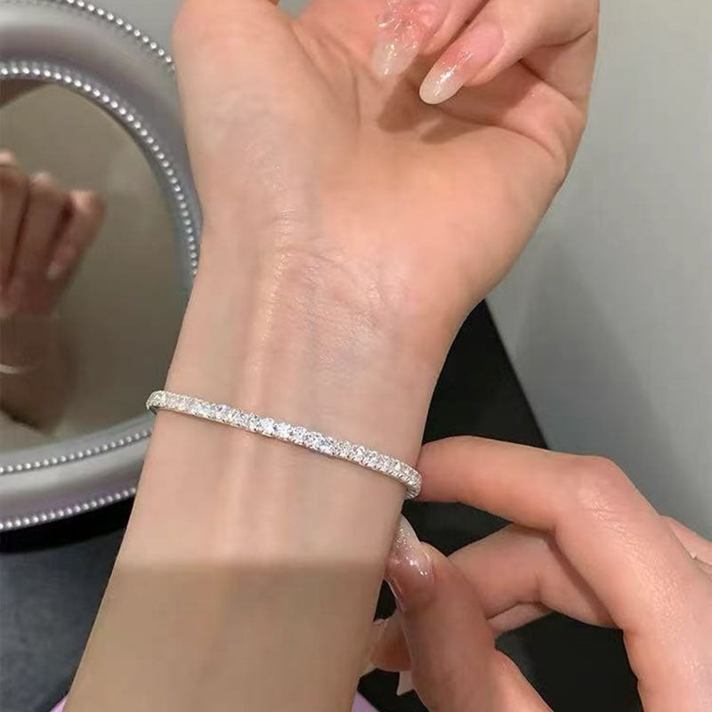 S925 silver simple temperament fresh and sweet niche design ins bracelet