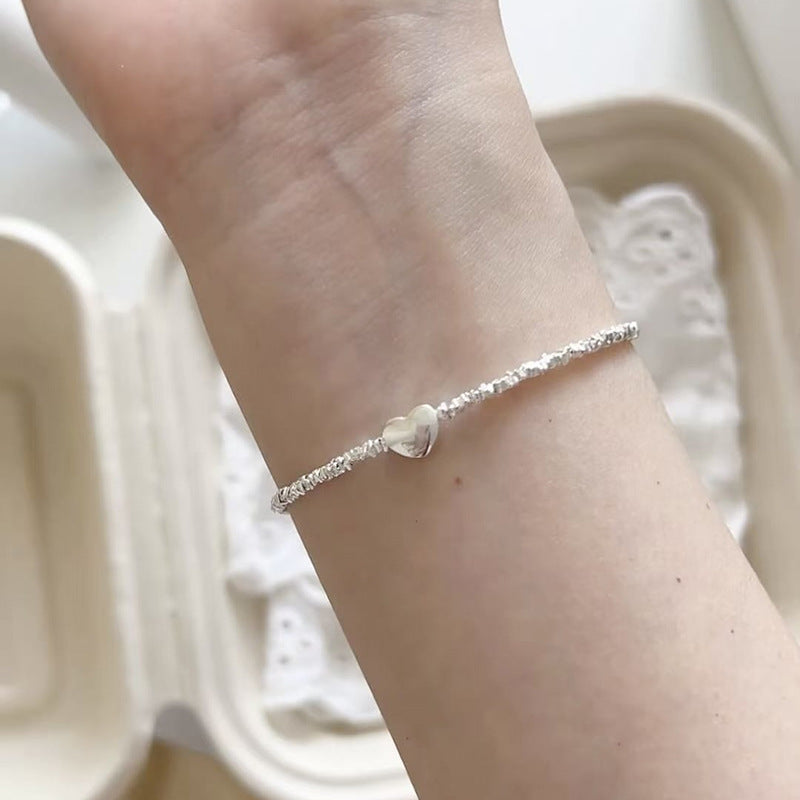 S925 silver simple temperament fresh and sweet niche design ins bracelet