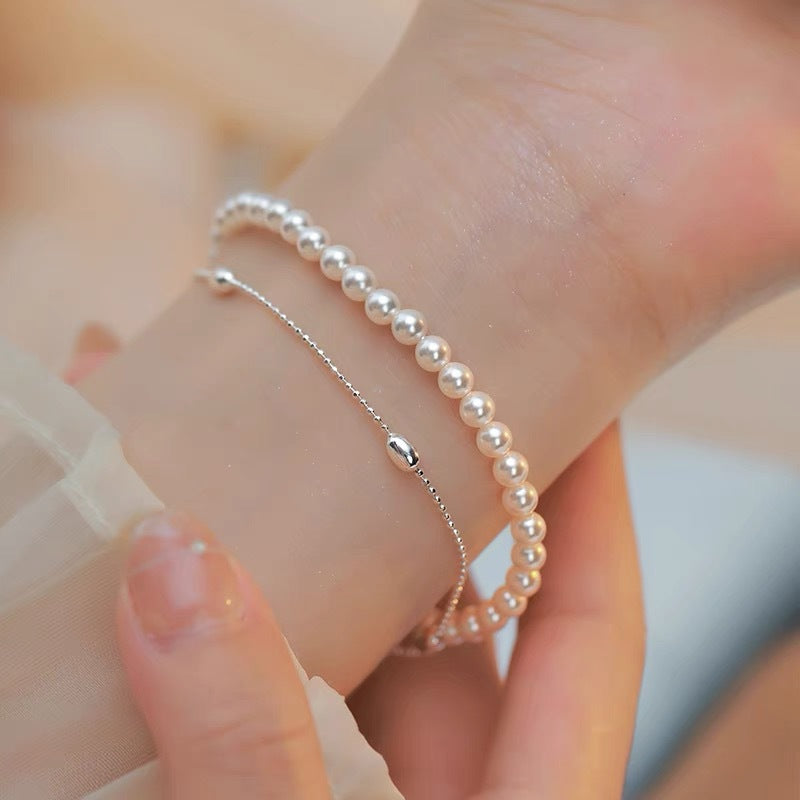 S925 silver simple temperament fresh and sweet niche design ins bracelet