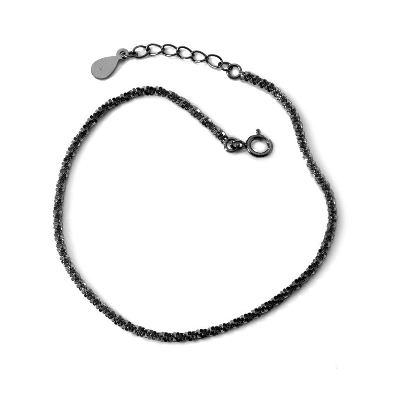 Nalan S925 Silver Elegant Bracelet Korean Style Starry Sky Bead Cross Sweet Summer Jewelry S4861
