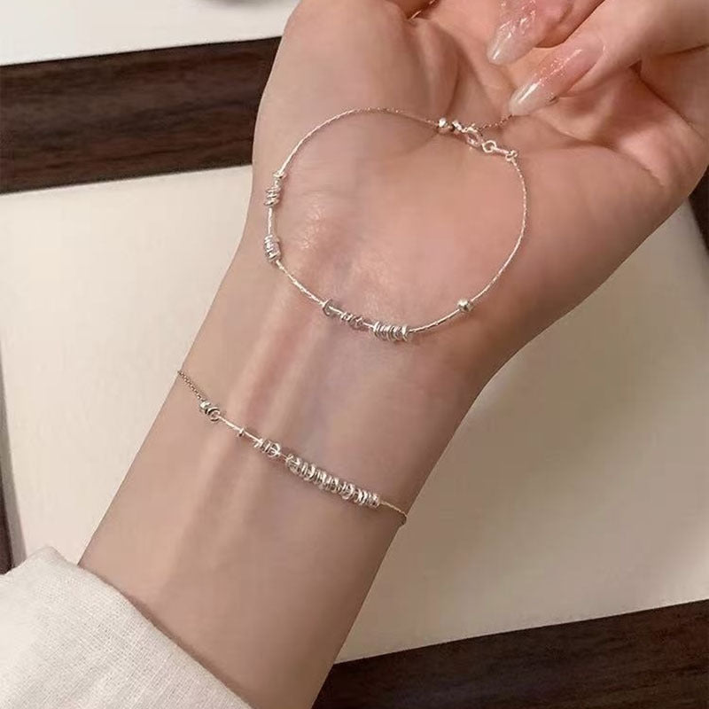 S925 silver simple temperament fresh and sweet niche design ins bracelet
