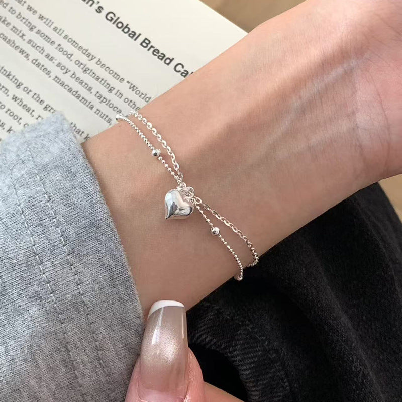 S925 silver simple temperament fresh and sweet niche design ins bracelet