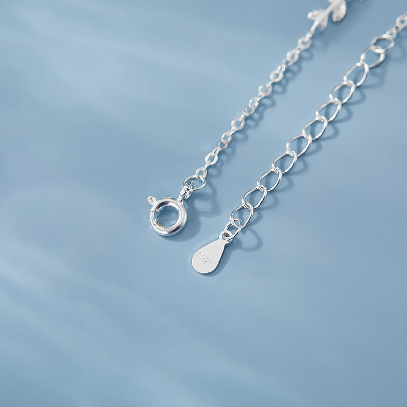 S925 Silver Bracelet Female Moonlight Forest Student Korean Version Simple Personality Sen Department Minority Girlfriend Jewelry Silver Jewelry