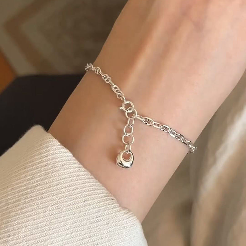 S925 silver simple temperament fresh and sweet niche design ins bracelet