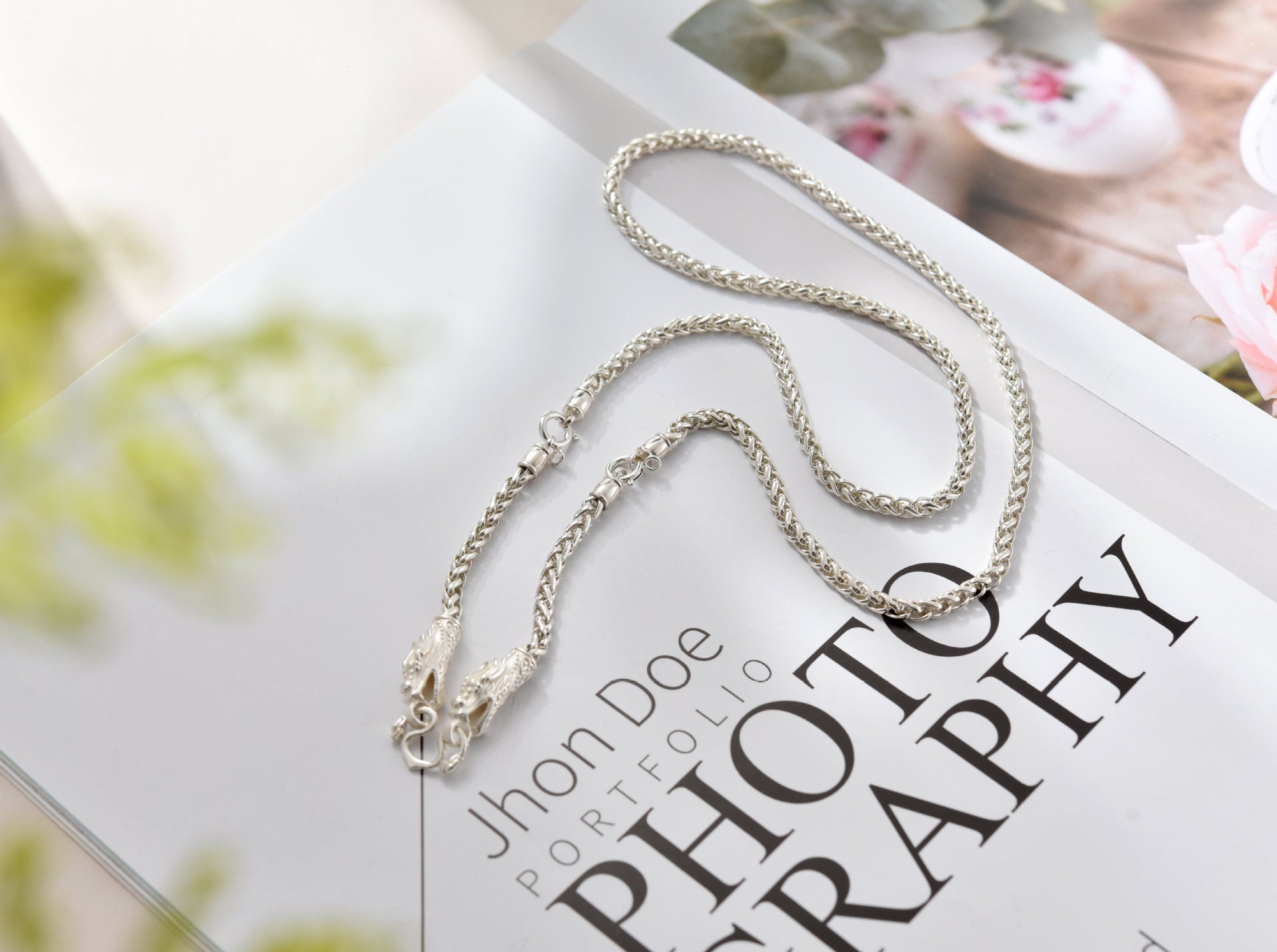 S990 sterling silver dragon head necklace men's fashion keel single chain pure silver trendy brand silver jewelry boyfriend gift