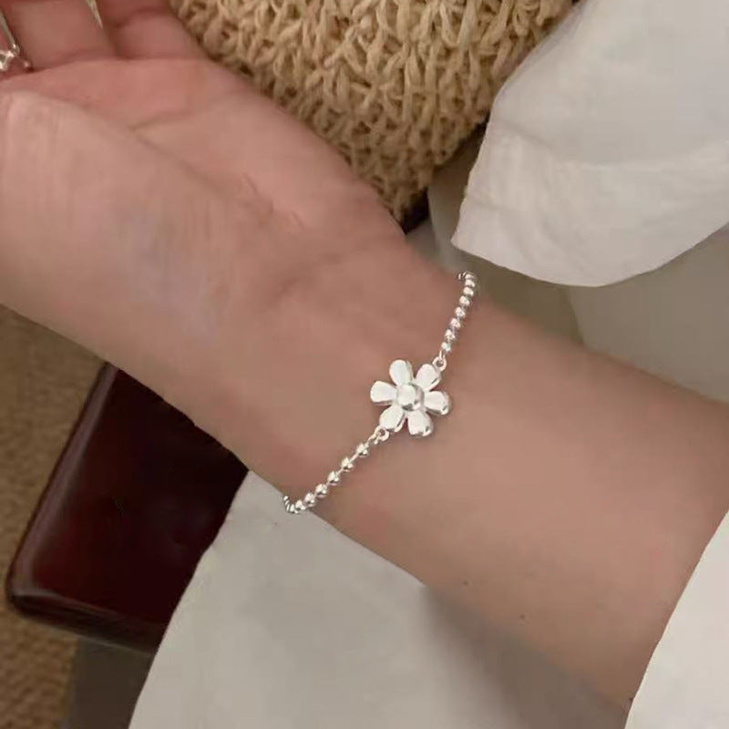 S925 silver simple temperament fresh and sweet niche design ins bracelet
