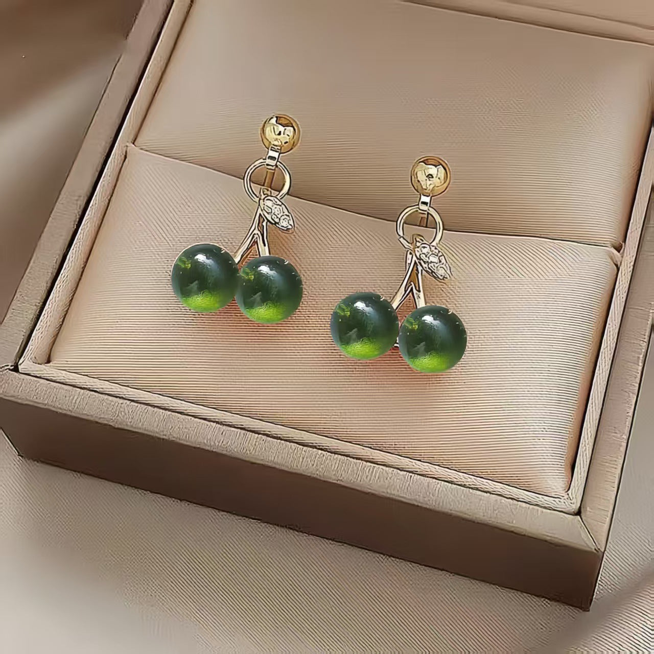 2025 New S925 Silver Needle Cherry Earrings, Simple Stud Earrings, Petite Elegant Versatile INS High-End Earrings