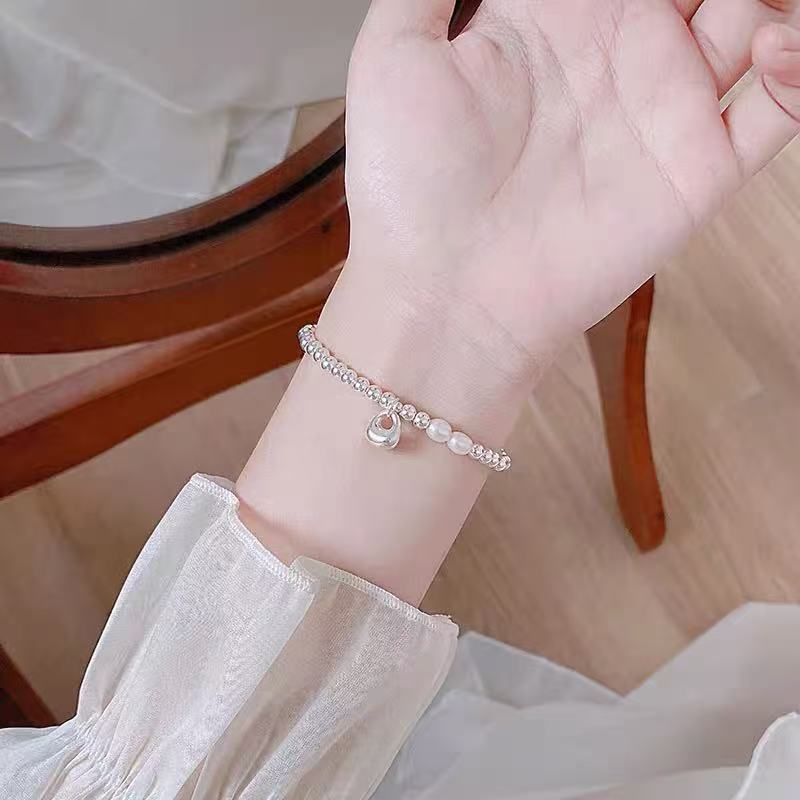 S925 silver simple temperament fresh and sweet niche design ins bracelet