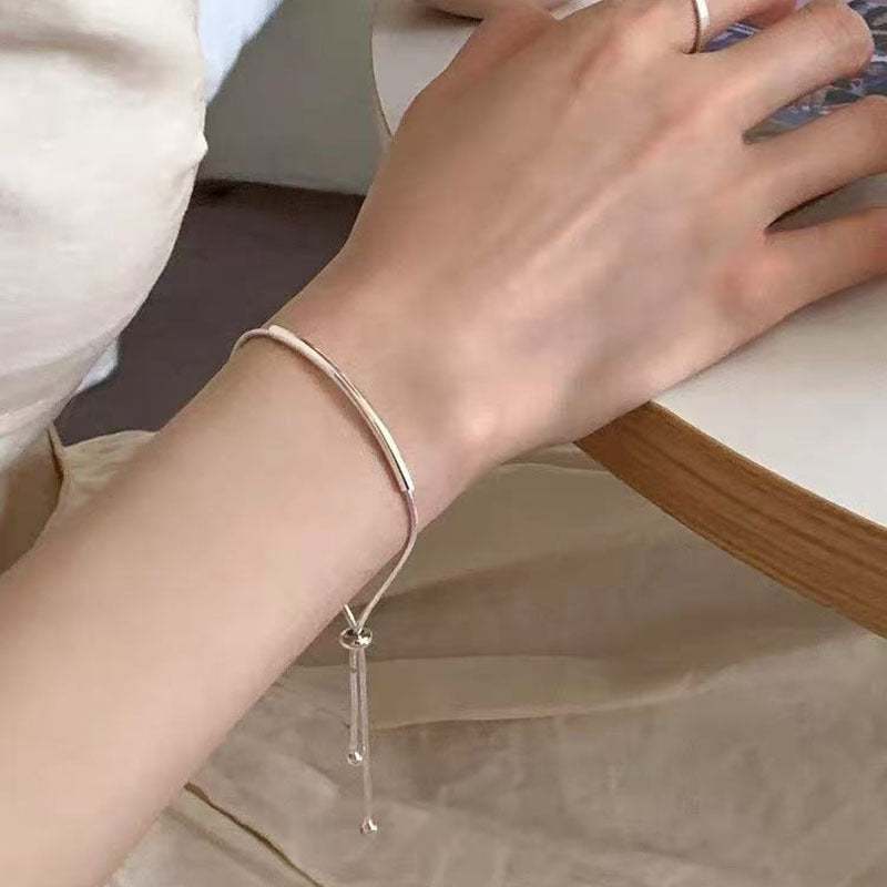 S925 silver simple temperament fresh and sweet niche design ins bracelet