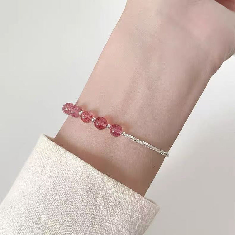 S925 silver simple temperament fresh and sweet niche design ins bracelet