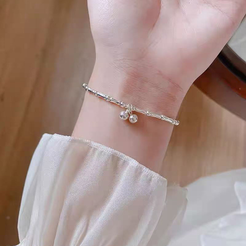 S925 silver simple temperament fresh and sweet niche design ins bracelet
