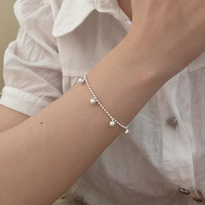 S925 silver simple temperament fresh and sweet niche design ins bracelet