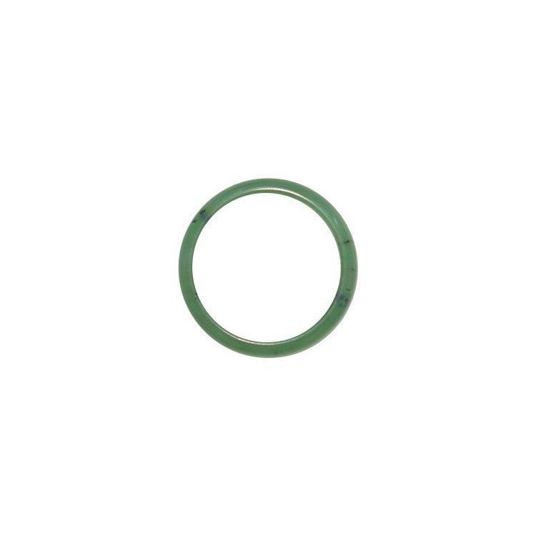 It is designed for the late wave point kiwi natural Hetian jade jasper spinach green jade ring plain circle jade ring niche design