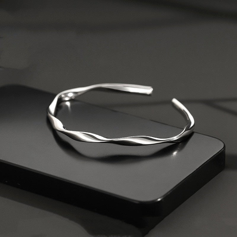 925 Silver-Plated Men's Bracelet – Classic Shine and Modern Simplicity