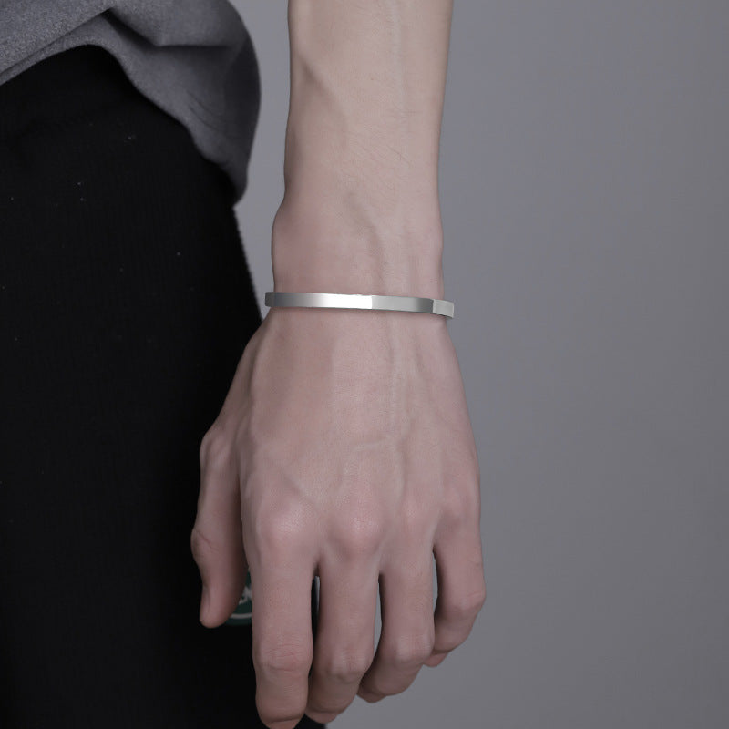 925 Silver-Plated Men's Bracelet – Classic Shine and Modern Simplicity