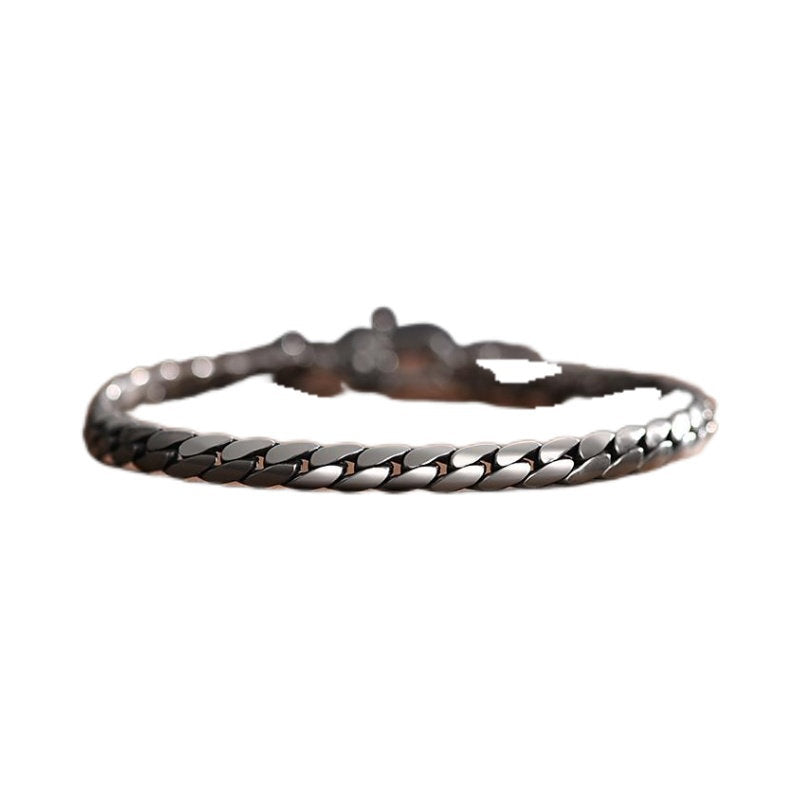 925 Silver Cuban Link Bracelet for Men – Bold Retro Luxury Style